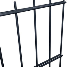 vidaXL Set10 Pannelli di recinzione 2D giardino 2008x830mm 20m grigio in acciaio