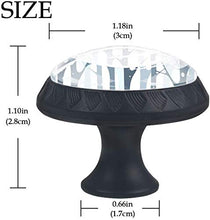 Nevicate Inverno Foresta Natura Pomelli per Porta Set di 4 Pomelli per Mobili Manopole per Cassetti Cucina Armadio Vetro