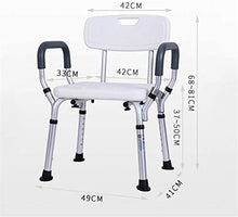 Sgabello da bagno JUNshower sgabelli Altezza regolabile portatile doccia Sgabello Bagno Sedile, Bathing Aiuti for anziani, disabili e disabili, Bagno Panchina, staccabile schienale e poltrona