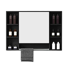 Nfudishpu Specchio portaoggetti a Parete con Ripiani Armadietto Bagno Armadio Mobili Cucina Impermeabile casa, Camera Letto, Soggiorno