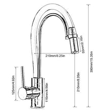 Faucet-4456 Rubinetto della Cucina LED, Ponte Nero Mount, Rotazione Foro Singolo Estrarre 3 Diversi Colori Chiari LED