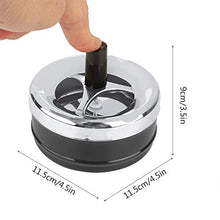 Leinggg Posacenere - Posacenere da Fumo for Interni da Esterno Posacenere in Metallo Cablaggio Rotondo Push Down (Nero L)