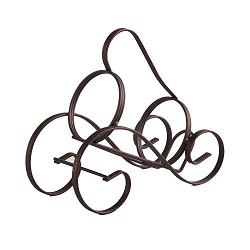 LHQ-HQ Wine Rack vino portatile europeo vino rack creativo cremagliera Vintage decorazione domestico ferro battuto ornamenti, singola bottiglia di vino controsoffitto supporto della cremagliera del fe