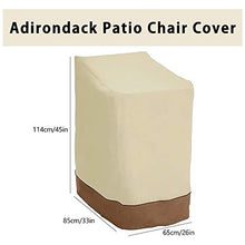 Coprisedia Impilabile Impermeabile E Reclinabile 420D Oxford, Copertura Per Sedie Da Giardino/Balcone, Proteggere La Sedia Da Vento / Raggi Uv / Polvere / Foglie, 114*85*65cm, Beige+Marrone