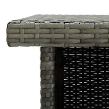Tidyard Tavolo da Bar ad Angolo in Polyrattan Tavolo da Esterno per Arredo da Bar Bistrot 100x50x105 cm Grigio