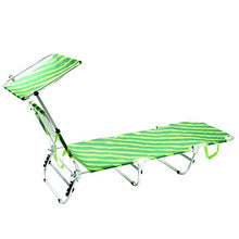 Pierre Cardin, Verde, Linea Haiti, Lettino con Parasole Montpellier, Mare Giardino Piscina, 189x59x27 cm