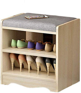 YANG Imbottito Poggiapiedi Bagagli Cassa di Legno del Pattino cremagliera Cambio di Scarpe Panca for spogliatoi Dressing Table Sgabello ottomano Carico Massimo 250kg, 40x30x43cm