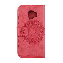 Bear Village® Cover per Samsung Galaxy J4 2018, Anti Graffio Custodia in Pelle con TPU Interno, Alta qualità Galaxy J4 2018 Cover con Chiusura Magnetica, Rosso