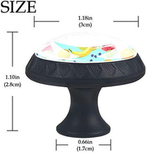 Anguria Papaya Banana Limone Bluecherry e Orange Pomelli per Porta Set di 4 Pomelli per Mobili Manopole per Cassetti Cucina Armadio Vetro