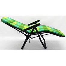 okaffarefatto zimbardi costanza Sedia a Sdraio Relax Ponza Bicolore Verde con Cuscino Imbottito Made in Italy