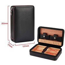 Humidars Cigar Humidor - portasigari Humidor Portatile in Pelle Legno di Cedro Viaggi Humidor umidificatore Set Gift Box (Senza Cutter Lighter) mantenerlo Fresco .Scatola di immagazzinaggio di cigari