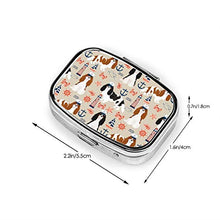 Contenitore quadrato per pillole per medicine Cavalier Nautical Cavalier Dog Fashion Pillola Organizer da viaggio per pillole integratori vitamine