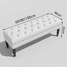 LXESWM Ottomana Poggiapiedi Divano A Panca Modern Scarpe Banco Continentale Cambiare Le Scarpe Sgabello Soggiorno Camera da Letto Bed Fine Sgabello Bocca Reclinabili Portable (Size : 80cm)