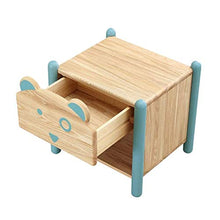 MMWYC Legno massello Comodino Camera da Letto dei Bambini del Fumetto di immagazzinaggio Governo di immagazzinaggio della Ragazza del Ragazzo, Naturale, 51 * 46 * 40 Centimetri