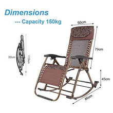 XLYYHZ Sedia Zero Gravity Sedie a Dondolo Giardino Esterno per Adulti Relax Comfort | Lettino da Giardino con poggiapiedi Regolabile e Schienale reclinabile | Sedia reclinabile Pieghevole per Sedia