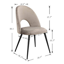 Un set di 2 sedie vuote per il tempo libero, sedie con superficie in velluto morbido e gambe in ferro, adatte per soggiorno, camera da letto, sala giochi, bancone bar, ecc. (grigio)