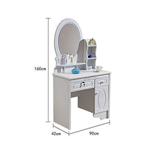 NQFL toletta Simple White Pannello di Legno Camera da Letto Multi-Funzione di Storage con Il Trucco dello Specchio Desk White-90 * 42 * 160cm