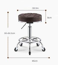 XZGang Bellezza Sgabello, Cuoio Con Ruote sedia girevole Pianale da cucina Camera da letto Soggiorno Guardaroba Sgabelli altezza regolabile Crea vita semplice ( Color : I , Size : 52-65CM )