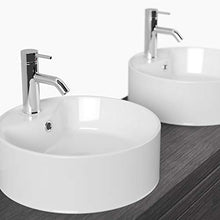 Mobile bagno a terra Memoria Classic antracite venato con lavabi appoggiati