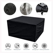 LJWLZFVT Copertura per Tavolo da Giardino Copertura per Mobili da Giardino Resistente Strappo Impermeabile 210D Copertura Impermeabile per mobili da Giardino-Nero 160x130x90cm