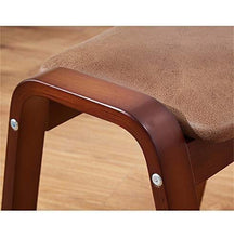 YANG Jiangang-ottomani Mobili for la casa Solid Leisure Legno Sgabello Imbottito Piede Sgabello poggiapiedi Retro Banco con Brown Cuscino del Sedile for Soggiorno Max.200kg