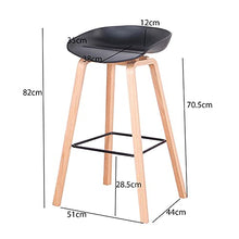 EGOONM Set di 2 Sgabelli da Bar ,Moderni Sedia Cucina Alta, per Bar Cucina Ristorante taverna (Nero-2)