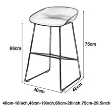 GYPPG Sedie Sgabello da Bar con Schienale, sedie per Bar, ristoranti, caffè, casa, Cucina, Sala da Pranzo, Sedile in plastica PP, Gambe in Metallo, Altezza Seduta 26/30 Pollici, Nero/b