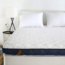 LJ Materassino Pieghevole Tatami Double Face in Cotone Traspirante a Maglia per Migliorare Il Sonno (Colore : Blu, Dimensioni : 150x200cm)