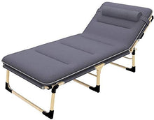 GAOFQ Lettino Prendisole Sedie da Giardino Letto Pieghevole reclinabile, Letto Singolo da Pranzo per Ufficio Letto di accompagnamento Letto da Campeggio Regolabile ad Angolo Stabile Forte