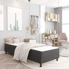 FAMIROSA Letto a Molle Grigio Scuro in Tessuto 80x200 cm-4704