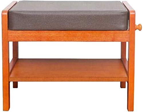 YANG Solido Modifica Legno Scarpe Banco del Pattino tormenta Imbottito poggiapiedi Guardaroba Bagno Pouf ottomano, Carico Massimo 200kg (Color : B, Size : 45x29x36cm)