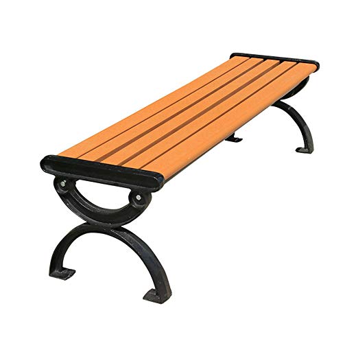 household products Panca da Giardino in Legno per Cortile Esterno, panchina da Giardino per Esterni da Giardino, Sedile Senza Braccia Anti-corrosione con Struttura in ghisa, per Veranda, Prato