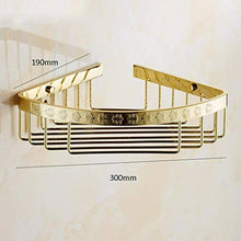 ZLININ Y-longhair Mensola da bagno a doppio strato oro triangolo di stoccaggio Bagno Bagno Cesto ad angolo Ripiano Antico Placcato Oro Mensole Bagno