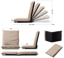 HongTeng Divani Giapponese Tatami Lazy Couch Sacchetto del Fagiolo Singolo Tempo Libero Sedia Camera da Letto bay Window Sedia Pieghevole 42 × 49 × 9 cm