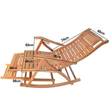 ZHANGYY Sedie a Sdraio da Patio Sedia a Sdraio, Sedia Pieghevole Sedia a Dondolo Casa pigra Anziani Pausa Pranzo Sedia Moderna in Legno massello Schienale Sedia in bambù Sedia 63x36 cm Durevole