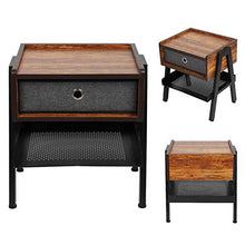 Germerse Accent Table Tavolino da caffè, Comodino in Stile Industriale Moderno, Camera da Letto Portatile per Soggiorno