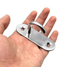 2 Pezzi Ganci Soffitto in Acciaio Inossidabile Ganci Aperti Pad Occhi Piatto Gancio a Soffitto per Sartiame Barca, Altalena Amaca, Hardware di Coperta Marina