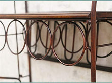 Leifeng Tower Classico Wine Rack Ferro Battuto + Legno Solido Bronze Wall Hanging può Mettere 4 Bottiglie di Vino Squisito estetico Sicurezza Resistente ai Graffi Wild Style Strong Bearing