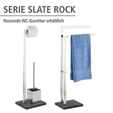 WENKO Piantana portasalviette Slate Rock acciaio inossidable - porta asciugamani, Acciaio inossidabile, 43.5 x 86.5 x 20 cm, Satinato