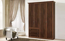 Dafne Italian Design Armadio a 4 Ante battenti. Effetto Noce (cm. 193 x 55 x 251h)