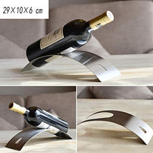 JCSW Portabottiglie da Vino Moderno in Acciaio Inox Satinato Portabottiglie da Vino Curvo, Design Contemporaneo, Tenuta per Bottiglia da 750 ml,THV088VHT