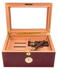ZYING Cigar Box-25-50 Cigar Humidor Desktop Finitura Mogano