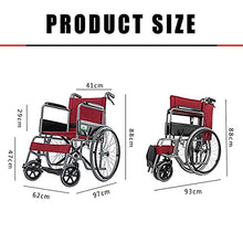 Carrozzine da Trasporto Leggero Pieghevole per Adulti - Forniture Mediche Disabili Sedia A Rotelle - Deambulatore Medico - Poggiagambe per Un Maggiore Comfort A