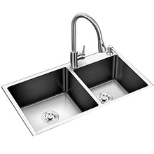 YUESFZ Lavabi Lavello da Cucina con Scolapiatti Lavello Quadrato in Acciaio Inox Argento Lavello della Cucina Dell'hotel Benefici del Lavandino Impostati (Color : Silver, Size : 72 * 40)