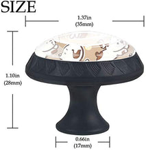 Cuccioli e gattini Pomelli per Porta Set di 4 Pomelli per Mobili Manopole per Cassetti Cucina Armadio Vetro