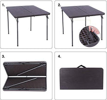 HQZ Tavoli da Picnic Tavolo Pieghevole All'aperto, Struttura del Telaio in Alluminio Tavolo da Spiaggia, Regolabile in Altezza, Tavolo da Picnic Portatile da Picnic Tavolo Pieghevole da Giardino