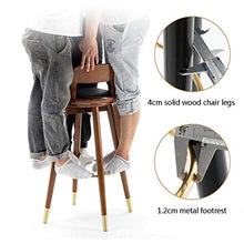 Sgabello Alto in Pelle Sgabello da Bar con Schienale Girevole da Casa Seggiolone per La Casa Sedia da Bar in Legno Massello (Color : A, Size : 32 * 32 * 75cm)