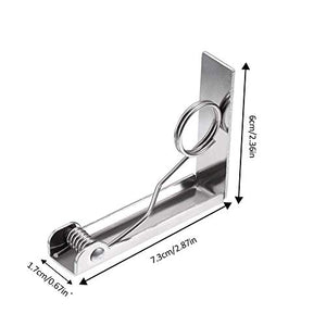 Luminiu - Fermatovaglia in Acciaio Inox, 2 Clip per tovaglia, ad Alta Resistenza, Elastica, con Grande Diametro di 6 cm di Spessore, Clip per tovaglia, Picnic, Feste, Campeggio, Matrimonio