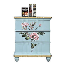 XUSHEN-HU Comodini Americana Dipinta a Mano Comodino Tre Secchio Locker Retro Semplice Verniciato Tavolo Luce d'angolo (Colore: Blu, Dimensione: 61x37.2x72cm)