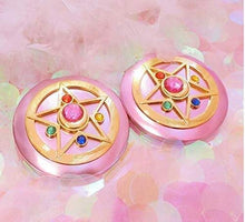 JACKWS Specchio Specchio di Trucco di Sailor Moon Portable Trucco Crystal Star Specchio Pieghevole Doppio Specchio for Bagno Camera da Letto di Viaggio